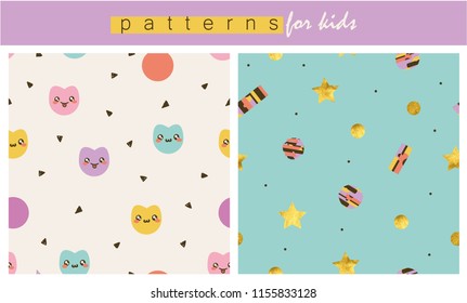 Soft colored lovely patterns for kids.