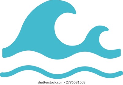 Soft Colored Ocean Wave Icon