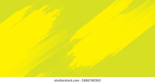 Weich gefärbter urbaner Punkhintergrund mit Halbtontextur, Farbtropfen und Spritzer. Hellrosa und gelb gefärbtes Banner-Design. sanfte Moderne