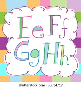 soft, colorful alphabet set