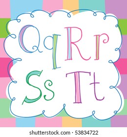soft, colorful alphabet set