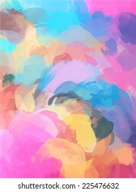 Soft colorful brush strokes