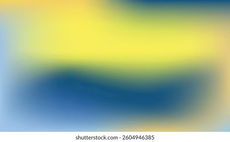 Soft Colorful Gradient Blur with Blue Yellow Tones Abstract Background