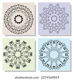 Soft colorful pattern with mandala element. Vintage decorative elements. Islam, Arabic, Indian.