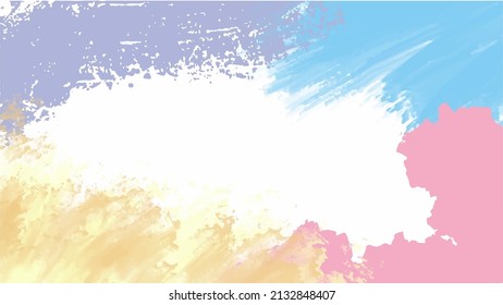 soft Colorful watercolor background for your design, watercolor background concept, vector.