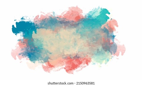 soft Colorful watercolor background for your design, watercolor background concept, vector.