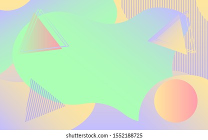 Soft colors abstract digital art, geometric shapes background.