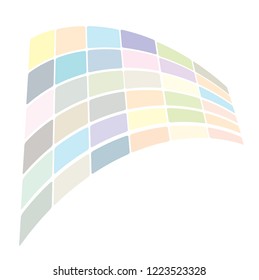 Soft colors of quadratums that create a wave together. Teamwork of all colors. 