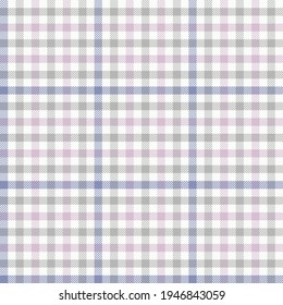 Banda de color suave gingham. Patrón vectorial transparente en rosa polvoriento, gris y azul. Ideal para la moda o la decoración en casa.