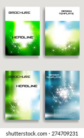 Soft Contemporary Textured Background with Light Effects . Collection of Brochure Design . 