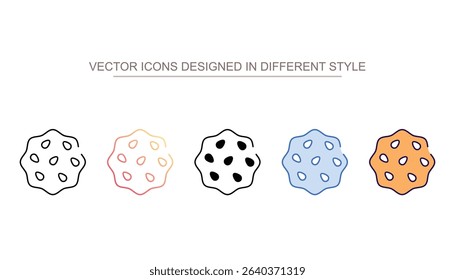 Soft Cookies icon design with white background stock illustration