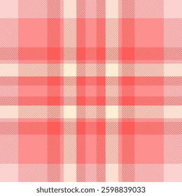Soft coral and cream plaid pattern.  Perfect for textile design, fashion, home decor, and branding.