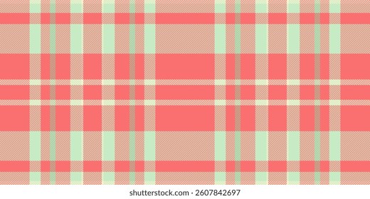 Soft coral and mint green plaid pattern.  Perfect for textile design, scrapbooking, website backgrounds, and more. This cheerful, pastel design evokes feelings of springtime and warmth.