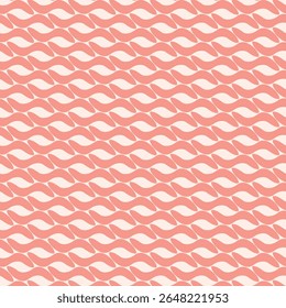Soft coral waves on a light blush background. A pastel variation ideal for feminine and romantic design themes.