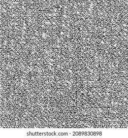 Soft, cotton textile material, affected by use and age. Distressed towel texture. Graphics in black and white. Vector seamless.
