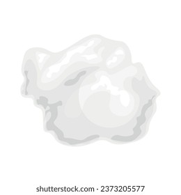 Soft cotton wool on white background