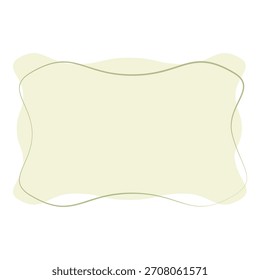 Soft cream abstract frame with gentle lines illustration