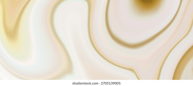 Soft cream and gold abstract background with smooth fluid waves and gentle pastel gradients, creating an elegant and modern design for luxury branding or minimalist layouts.