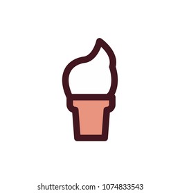 soft cream icon vector