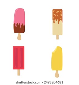 soft creamy ice cream on a stick