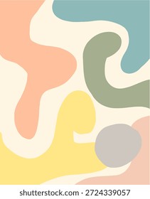 Abstrato curvilíneo macio forma design de arte