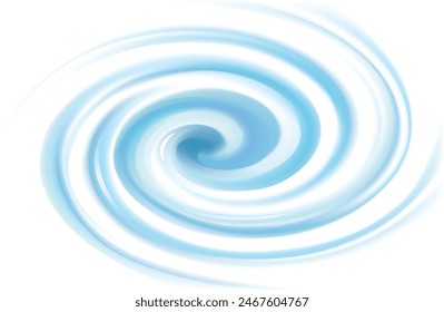 Soft curvy ultramarine rippled border frame banner logotype text space. Volute surface symbol icon sign logo pictogram emblem illustration bright deep cobalt color modern art graphic line design style