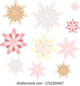 Vector de Bouquet de flores de margarita suave