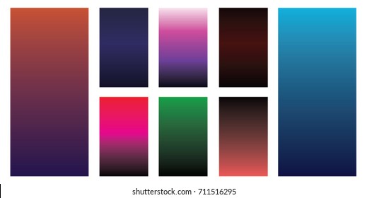 Soft dark blue brown green color gradients. Modern screen vector design for mobile app