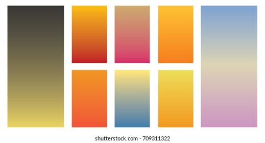 Soft dark green red yellow color gradients. Modern screen vector design for mobile app