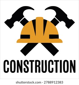 Soft delicate composition of construction worker helmet hammers buildings workers safety stuff architecture engineering designed as minimal flat artwork for digital media