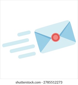 Soft delicate composition of letter wind world post day designed as playful cartoon graphic for celebration concepts
