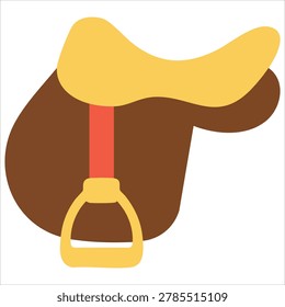 Soft delicate composition of saddle 10 depicted as artistic vector composition for editorial use
