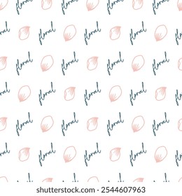 Soft Delicate Floral Petal Line Art Pattern Art. This pattern offers a clean and modern aesthetic, perfect for spring-themed stationery, packaging, and fabric design.