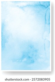 Soft and delicate light blue watercolor wash creates a serene and calming atmosphere, perfect for backgrounds, designs, and artistic projects