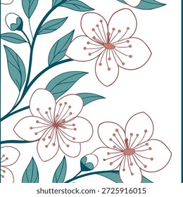 Soft and delicate spring floral seamless pattern with light hues and intricate detailing for refined designs concept as Elegant spring floral pattern featuring soft hues and intricate detailing perfect for refined spring themed designs in Photo Stock Concept and empty space on the left side,no text --ar 7:2 --tile