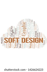 Soft Design word cloud. Wordcloud made with text only.
