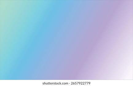 Soft Diagonal Gradient Blend of Light Green Blue and Purple Hues