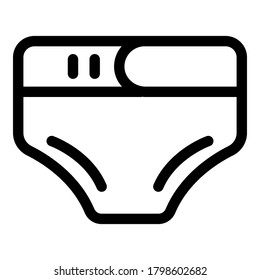 Soft diaper icon. Outline soft diaper vector icon for web design isolated on white background