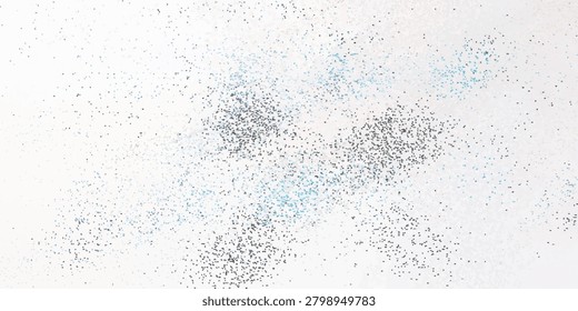 Soft dispersion of light particles forming a delicate ethereal pattern.