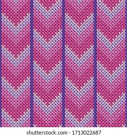 Tapa de punto de flecha hacia abajo suave, de tejido geométrico sin soldadura. La imitación de la estructura de tejidos de punto. Clásico de punto caliente sin fisuras. Fondo de pantalla de Navidad abstracto.