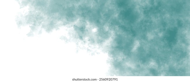 Soft and Dreamlike Misty Clouds in Watercolor Style with Delicate Shades of Light Blue and White
