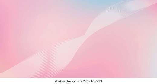 Um fundo abstrato suave e sonhador com um suave gradiente de tons rosa e azul, acentuado por padrões de ondas sutis e fluentes, criando um visual sereno e etéreo.