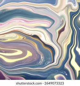 Pintura abstrata suave com uma mistura de tons pastel e azul fresco, evocando uma atmosfera tranquila, celeste perfeito para projetos criativos, artísticos ou meditativos.