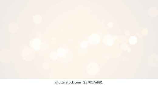 A soft and dreamy background featuring delicate white and golden bokeh lights on a light beige canvas, creating an atmosphere of warmth, elegance, and serenity—ideal for minimalist or festive designs.