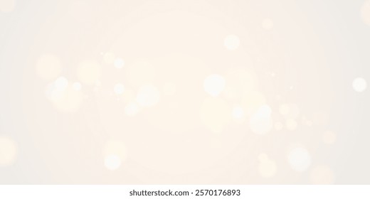 A soft and dreamy background featuring delicate white and golden bokeh lights on a light beige canvas, creating an atmosphere of warmth, elegance, and serenity—ideal for minimalist or festive designs.