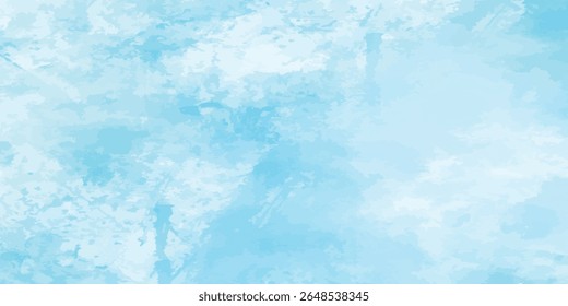 Soft Dreamy Watercolor Sky with Misty Light Blues, Translucent White Clouds and Gentle Flowing Gradient Layers. Airy Abstract Sky Blue Watercolor Background with Subtle Cloud Veils