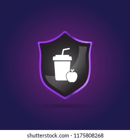 soft drink and apple icon