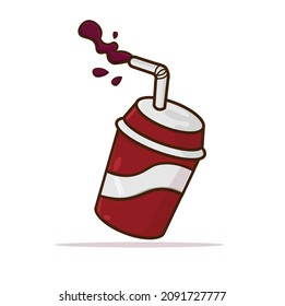 soft drink botlle Red cartoon illustration cinema 
