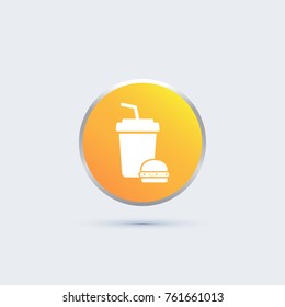 soft drink and burger icon