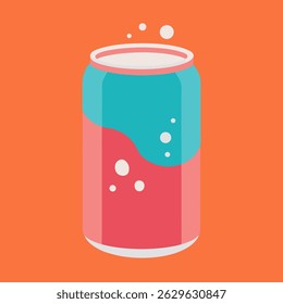 soft drink can with bubble